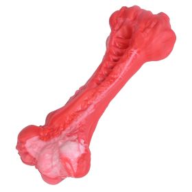 Dog Chew Toy Dog Teething Toy Dog Chew Bone with Beef Flavor Suitable for Aggressive Chewers Small Medium Large Dogs (Option: DogChewToyRedWhiteM)