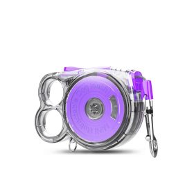 Mini Retractable Dog Leash - For Small Pets Lightweight Design Easy To Use Ideal For Outdoor Use (Color: Purple)