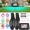 990FT Radius Dog Training Collar Wireless Fence IPX6 Waterproof Pet Beep Vibration Electric Shock Fence System 3 Channels Rechargeable Transmitter Rec