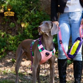 Pet chest sling Explosion-proof punch dog sling Dog leash dog rope pet supplies (Select: AN6-red-M)