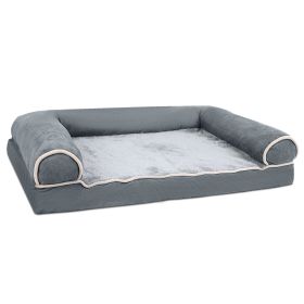 Dog Bed Pet Bed Sofa Dog Couch Pet Cushion Carpet Mattress with Washable and Removable Cover for Medium Large Dogs (Option: PetBedDarkGreyL)