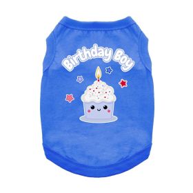 Birthday Boy Dog Shirt (Color: Blue, size: 3X-Large)
