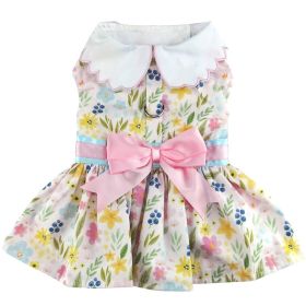 Pastel Meadow Dog Dress with Matching Leash (size: large)